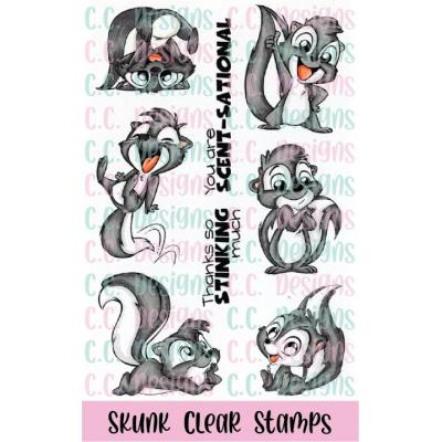 C.C. Designs Clear Stamps - Skunks